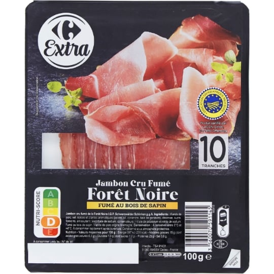 Jambon Cru Fumé IGP CARREFOUR EXTRA