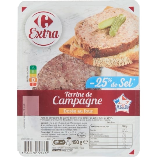Pâté Sel Réduit CARREFOUR EXTRA