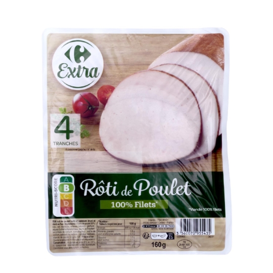 Rôti de poulet 100% filets CARREFOUR EXTRA