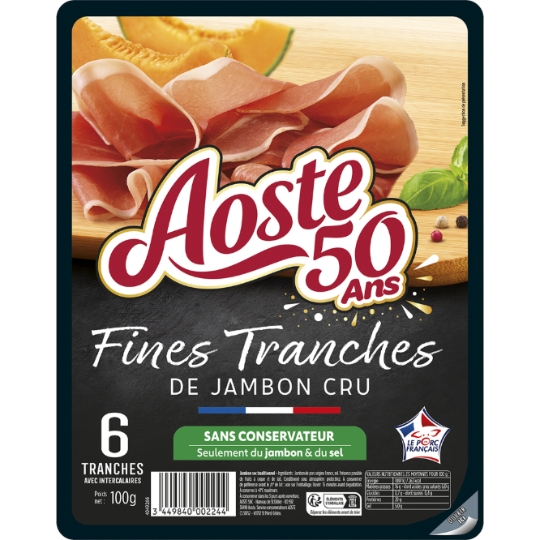 Jambon Cru Fines Tranches AOSTE