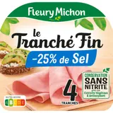 Jambon Le Tranché Fin Réduit en Sel Sans Nitrite FLEURY MICHON