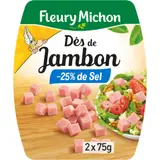Dés de jambon réduits en sel FLEURY MICHON
