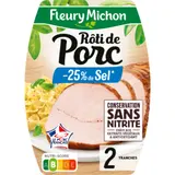 Rôti de porc réduit en sel conservation sans nitrite FLEURY MICHON