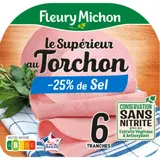 Jambon Le Torchon Cuit à L'étouffée Réduit en Sel Sans Nitrite FLEURY MICHON