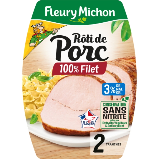 Rôti de porc conservation sans nitrite FLEURY MICHON