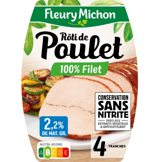 Rôti de poulet conservation sans nitrite FLEURY MICHON