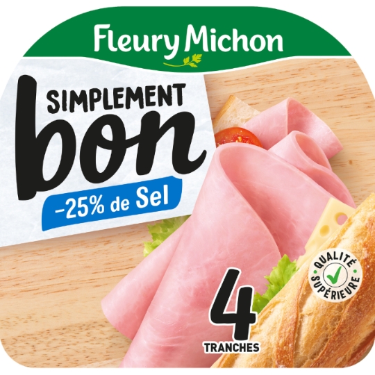 Jambon Simplement Bon Réduit en Sel FLEURY MICHON