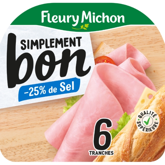 Jambon Simplement Bon Réduit en Sel FLEURY MICHON