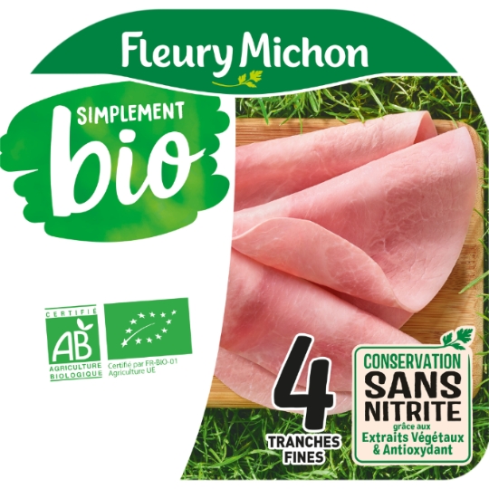 Jambon Simplement Bio Sans Nitrite FLEURY MICHON