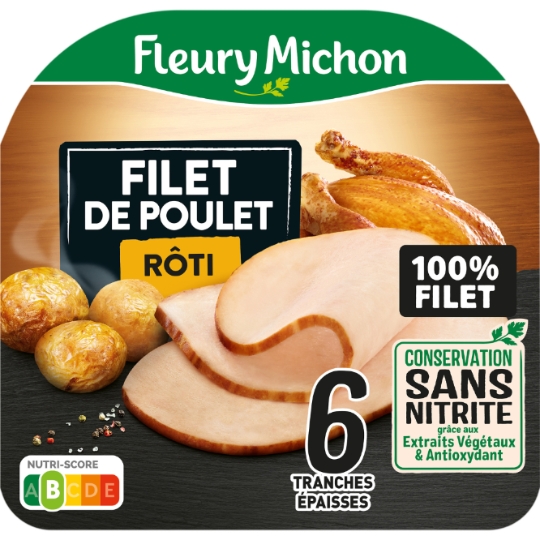 Filet de Poulet Rôti Conservation Sans Nitrite FLEURY MICHON