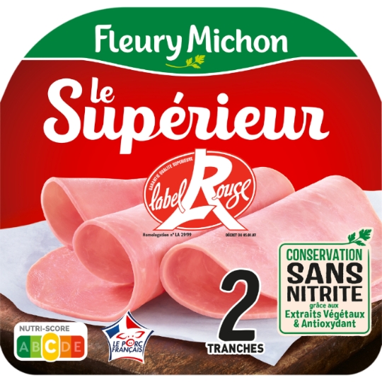 Jambon Label Rouge Sans Nitrite FLEURY MICHON