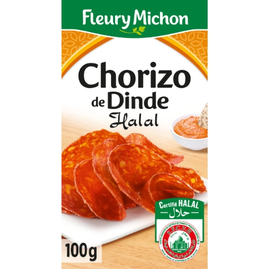 Chorizo de dinde halal FLEURY MICHON