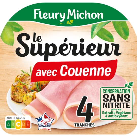 Jambon Le Supérieur réduit en sel avec couenne FLEURY MICHON