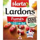 Lardons Fumés Sans Nitrite et Réduit en Sel HERTA