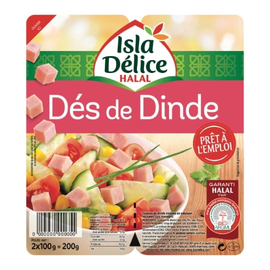 Dés de dinde halal ISLA DELICE