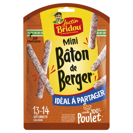 Saucisson Bâton de Berger Mini Poulet JUSTIN BRIDOU