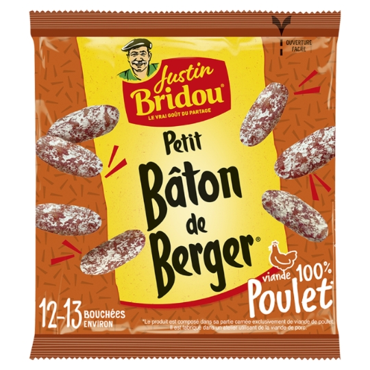 Saucisson Petits Bâtons de Berger Poulet JUSTIN BRIDOU