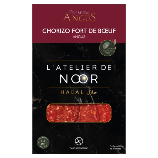 Chorizo Fort de Bœuf Angus Halal L'ATELIER DE NOOR