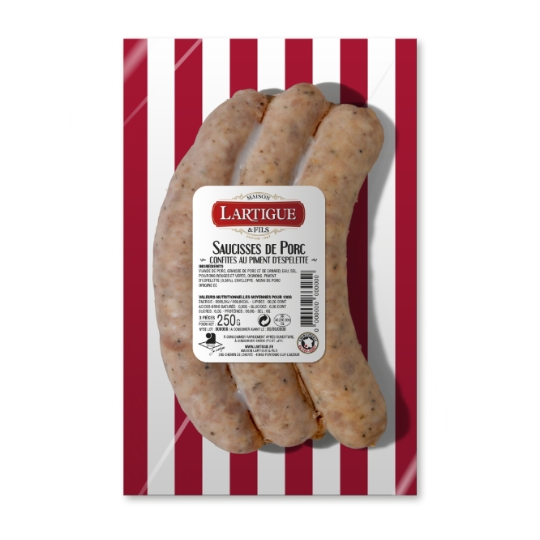 Saucisse Confites Piment d'Espelette LARTIGUE & FILS
