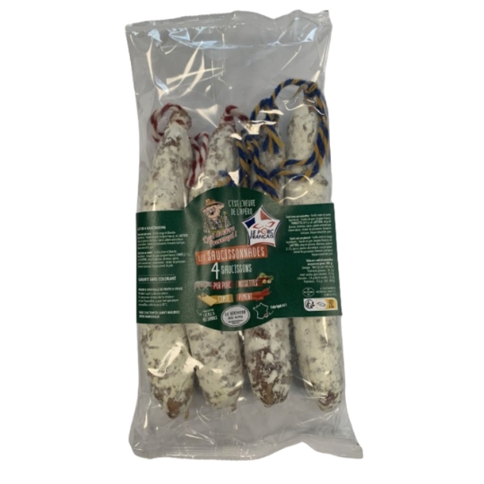 Saucisson Pur Porc Noisettes Comté Piment LE SECHOIR DES ALPES