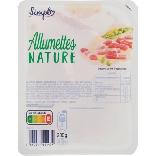 Allumettes nature SIMPL