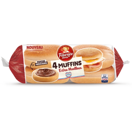 Muffins Extra Moelleux Prédécoupés LA FOURNEE FOREE