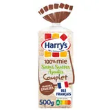 Pain de mie 100% mie complet sans croûte sans sucres ajoutés sans additifs HARRYS