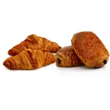 Assortiment Viennoiseries : 2 Croissants et 2 Pains au Chocolat Pur Beurre CARREFOUR BIO
