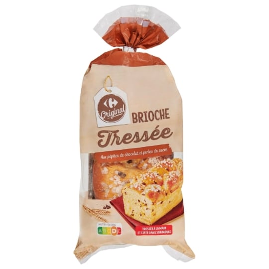 Brioche tressée pépites de chocolat CARREFOUR ORIGINAL