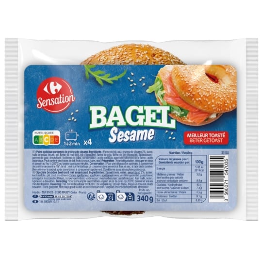 Bagels Sésame X4 CARREFOUR SENSATION