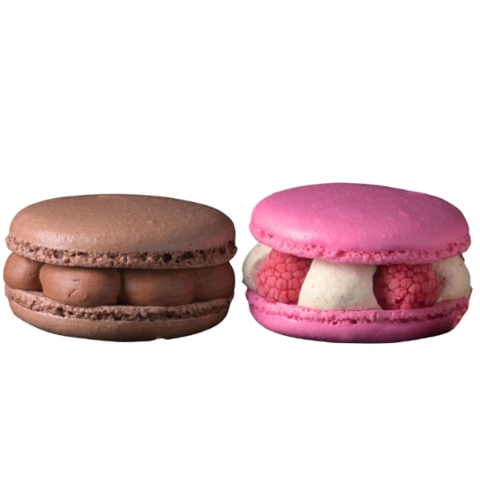 Macarons Gourmets Saveur Chocolat Caramel et Framboise