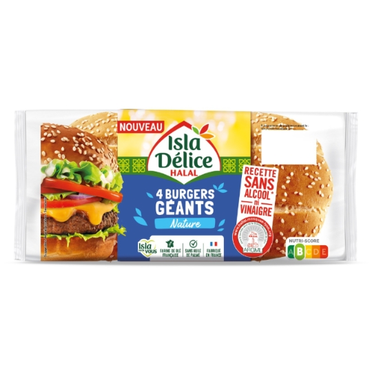 Pains Burger Géants Halal ISLA DELICE