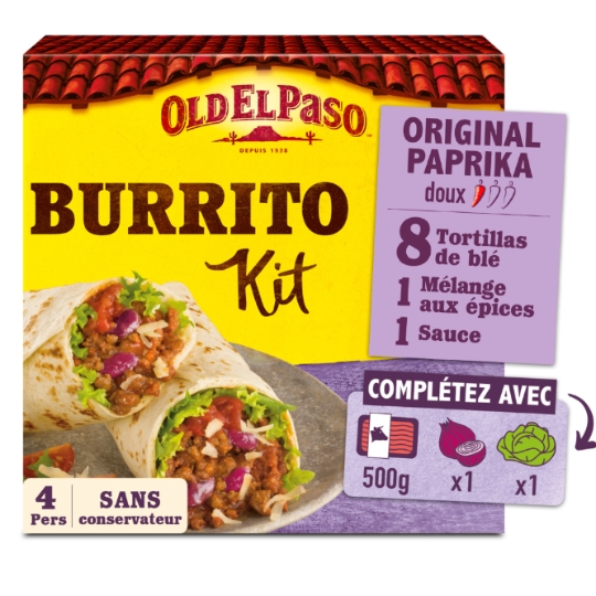 Kit Burritos Original Paprika Doux OLD EL PASO