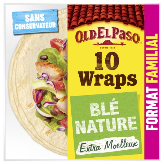 Wraps De Blé Nature Format Familial OLD EL PASO