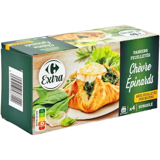 Feuilletés Paniers Chèvre Epinards CARREFOUR EXTRA