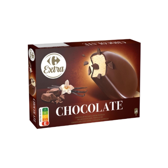 Glaces bâtonnets vanille chocolat CARREFOUR EXTRA