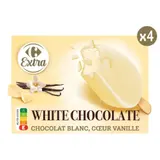 Glaces Bâtonnets Vanille Chocolat Blanc CARREFOUR EXTRA
