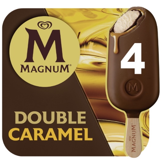 Glaces Bâtonnets Vanille Chocolat et Caramel MAGNUM