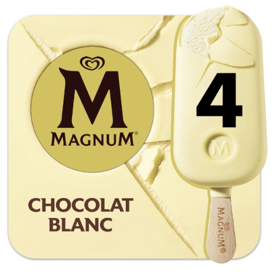Glaces Bâtonnets Vanille Chocolat Blanc MAGNUM
