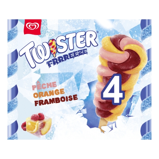 Glaces Bâtonnets à l'Eau Fruits Twister MIKO