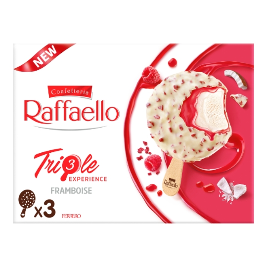 Glaces Bâtonnets Coco Framboise RAFFAELLO