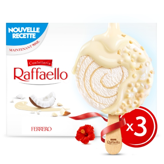 Glaces Bâtonnets Coco Amandes RAFFAELLO