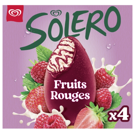 Glaces Bâtonnets Framboise Fraise SOLERO