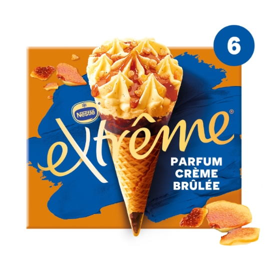 Glaces Cônes Crème Brûlée EXTREME