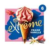 Glaces Cônes Fraise Vanille EXTREME