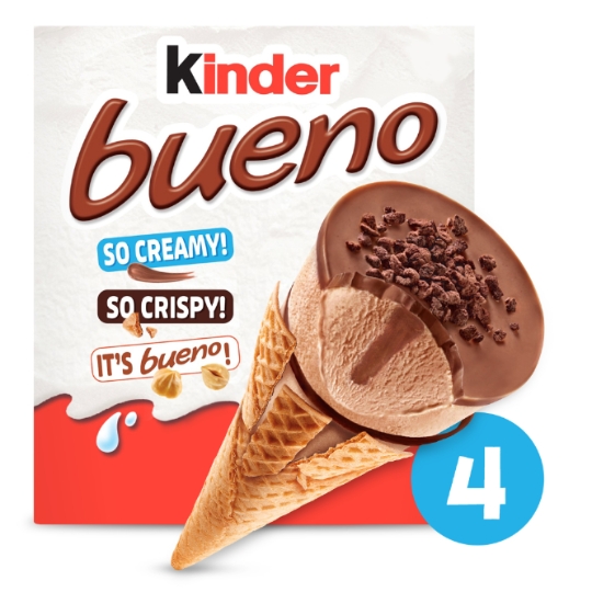Glaces Cônes Chocolat Noisettes KINDER BUENO