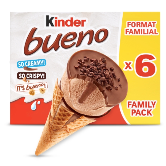 Glaces Cônes Chocolat Noisettes KINDER BUENO