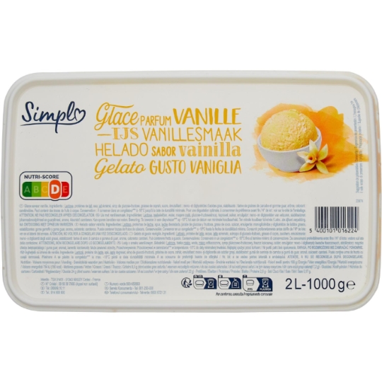 Glace en Bac Vanille SIMPL