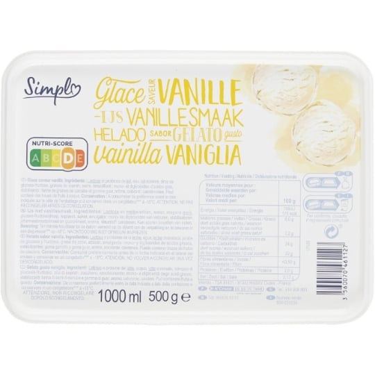 Glace en Bac Vanille SIMPL