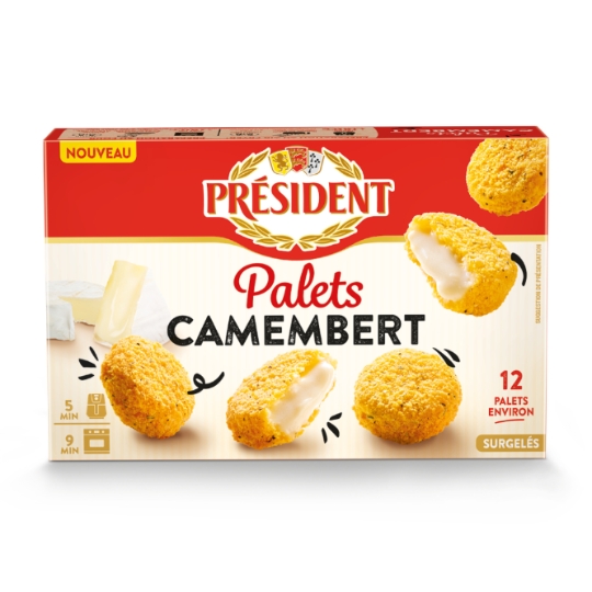 Fromage Palets Panés A Base De Camembert Surgelés  PRESIDENT